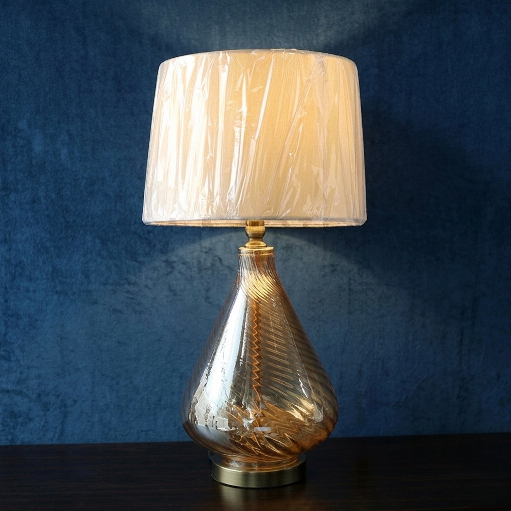 Glass Lamp Pair