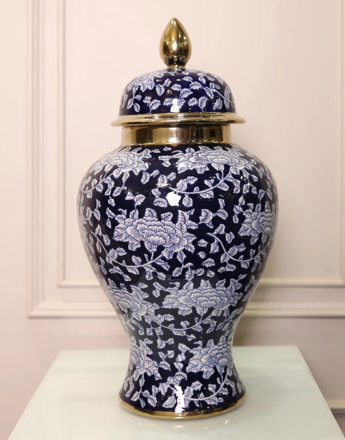 Blue Pottery Ceramic Jar