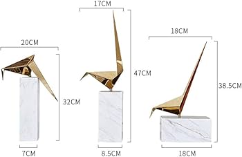 Brass & SS Bird Marble Base