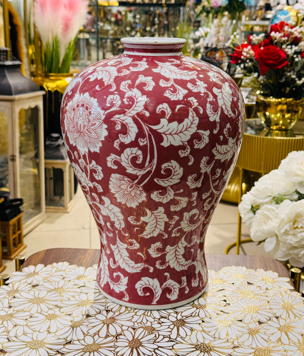 Red Ceramic Jar