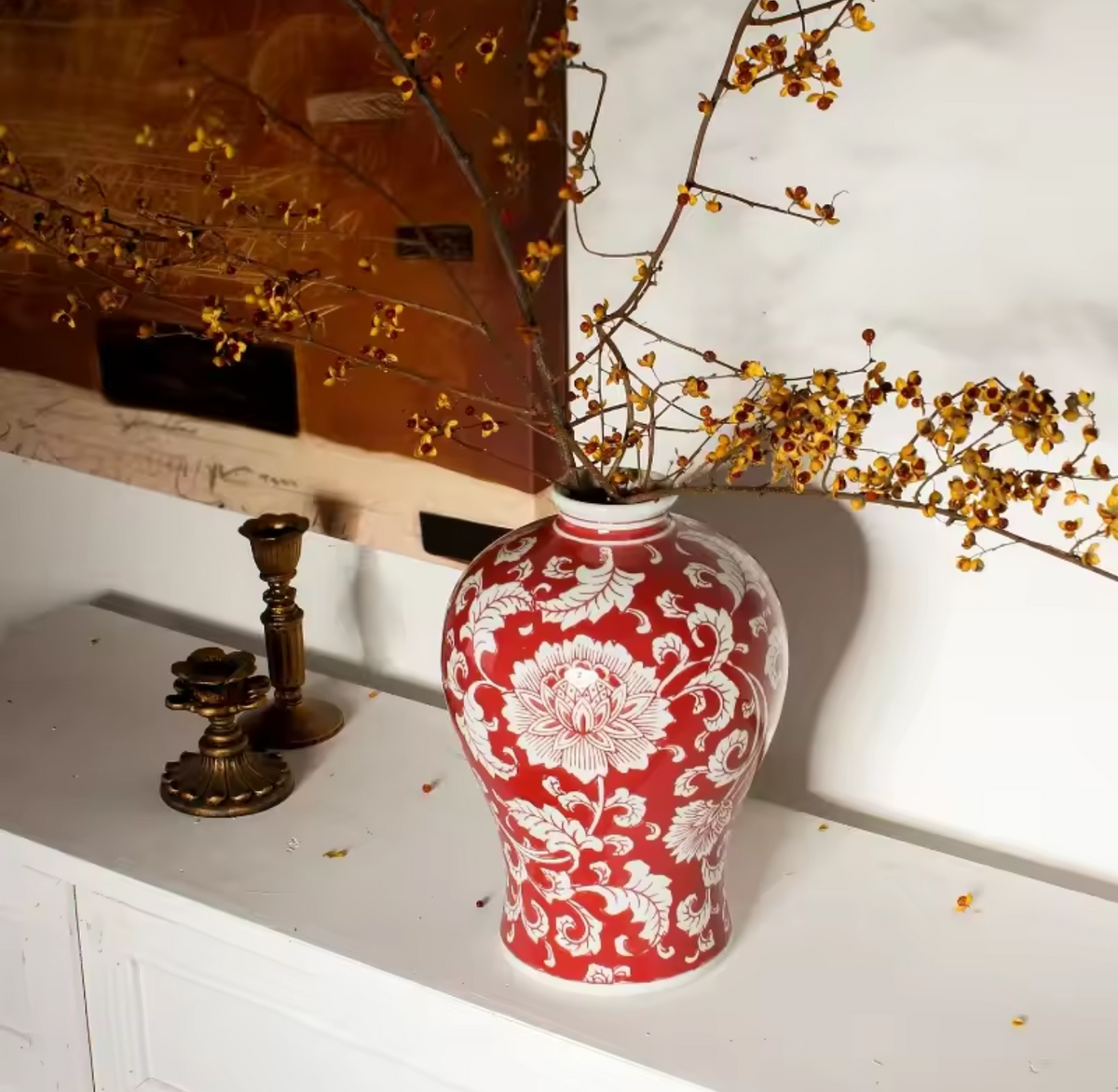 Red Ceramic Jar