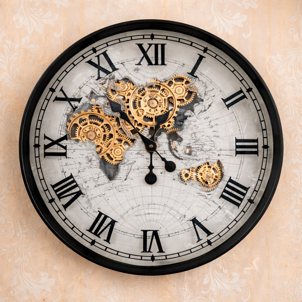 Wall Clock Moving Gear