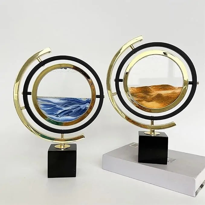 Moving Sand Art with Marble Base