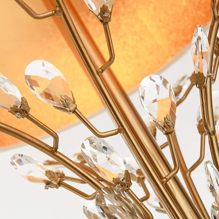Brass & Crystal Lamp Pair