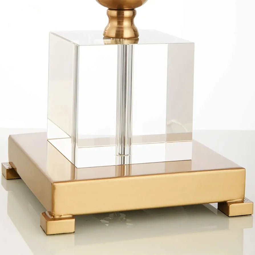 Brass & Crystal Lamp Pair